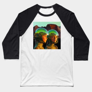 We Are Floating In Space - 49 - Sci-Fi Inspired Retro Artwork Baseball T-Shirt